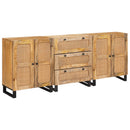 vidaXL Széf 3 pcs Barna 180 x 33 x 75 cm Tömör Mangófát