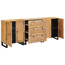 vidaXL Széf 3 pcs Barna 180 x 33 x 75 cm Tömör Mangófát