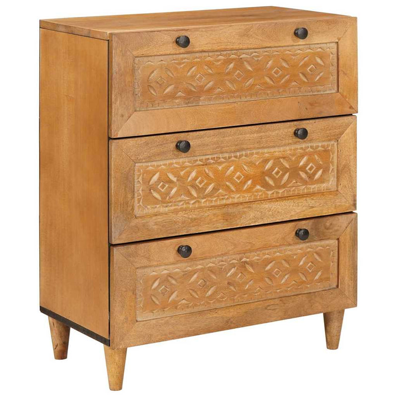 vidaXL Széf 2 pcs Barna 60 x 33 x 75 cm tömör mangófa