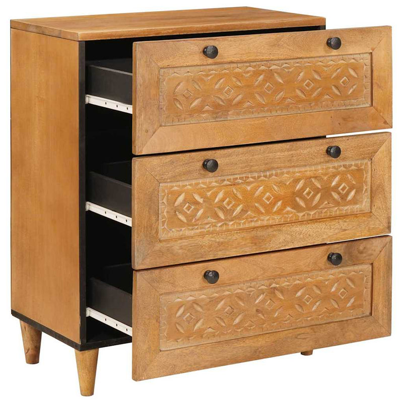 vidaXL Széf 2 pcs Barna 60 x 33 x 75 cm tömör mangófa
