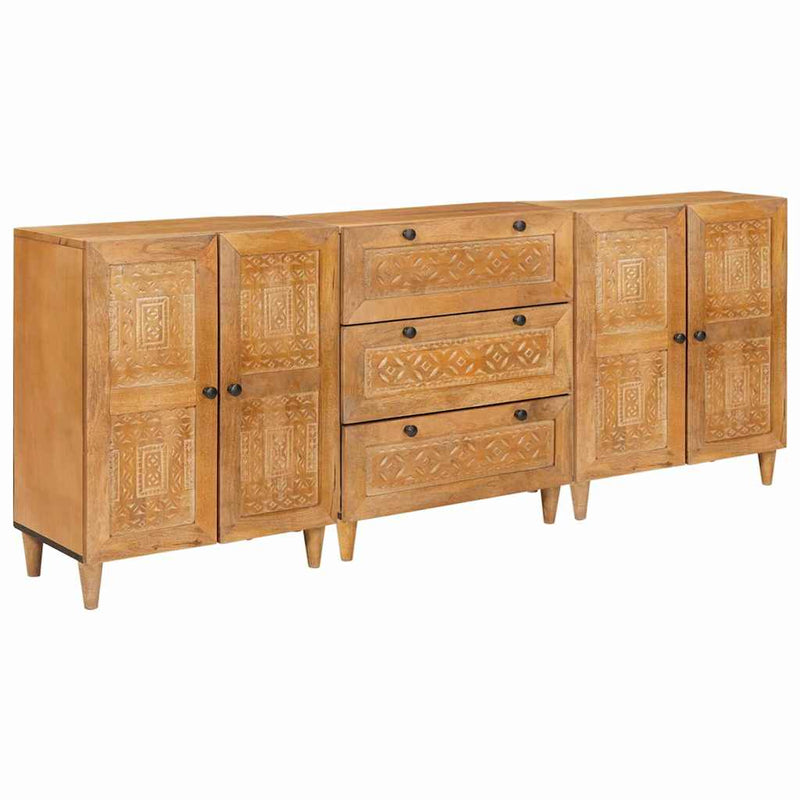 vidaXL Széf 3 pcs Barna 60 x 33 x 75 cm tömör mangófa