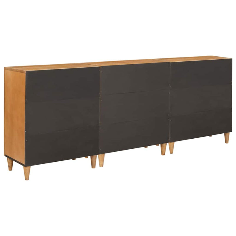 vidaXL Széf 3 pcs Barna 60 x 33 x 75 cm tömör mangófa
