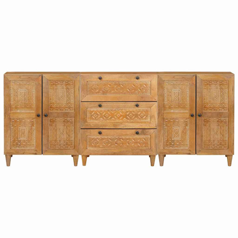 vidaXL Széf 3 pcs Barna 60 x 33 x 75 cm tömör mangófa
