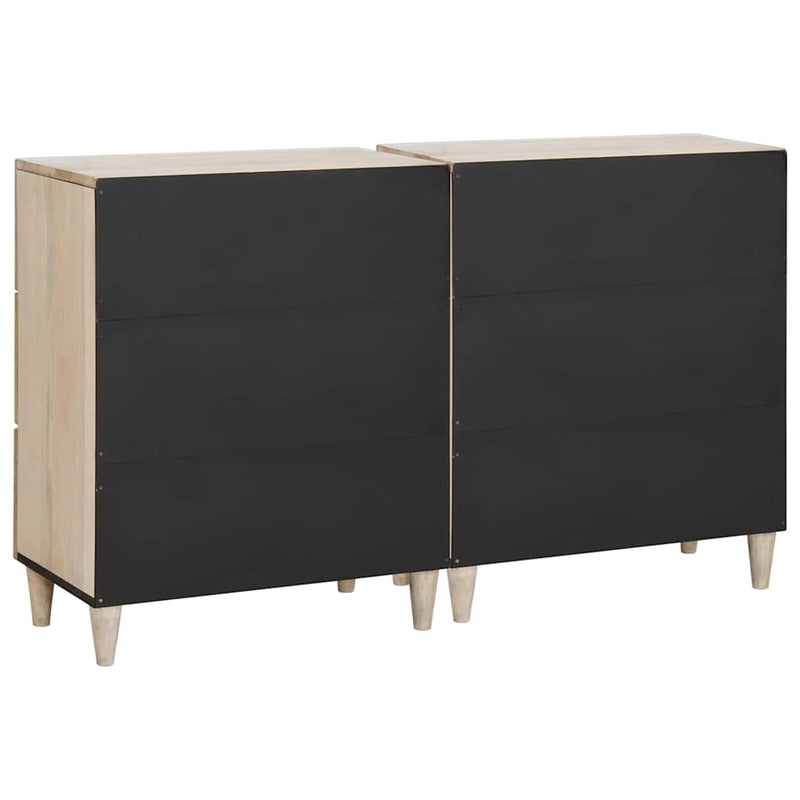 vidaXL Széf 2 pcs Fehér 60 x 33 x 75 cm tömör mangófa