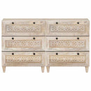 vidaXL Széf 2 pcs Fehér 60 x 33 x 75 cm tömör mangófa