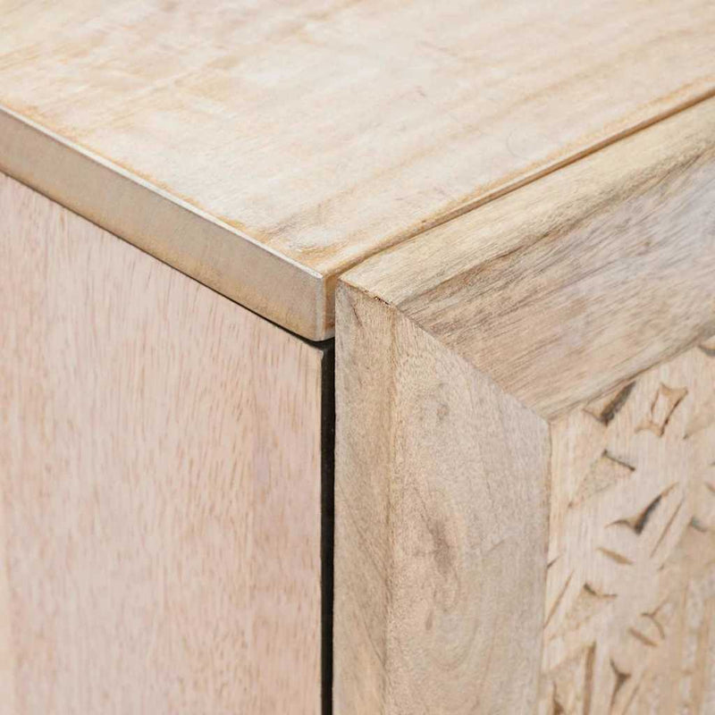 vidaXL Széf 3 pcs Fehér 60 x 33 x 75 cm tömör mangófa