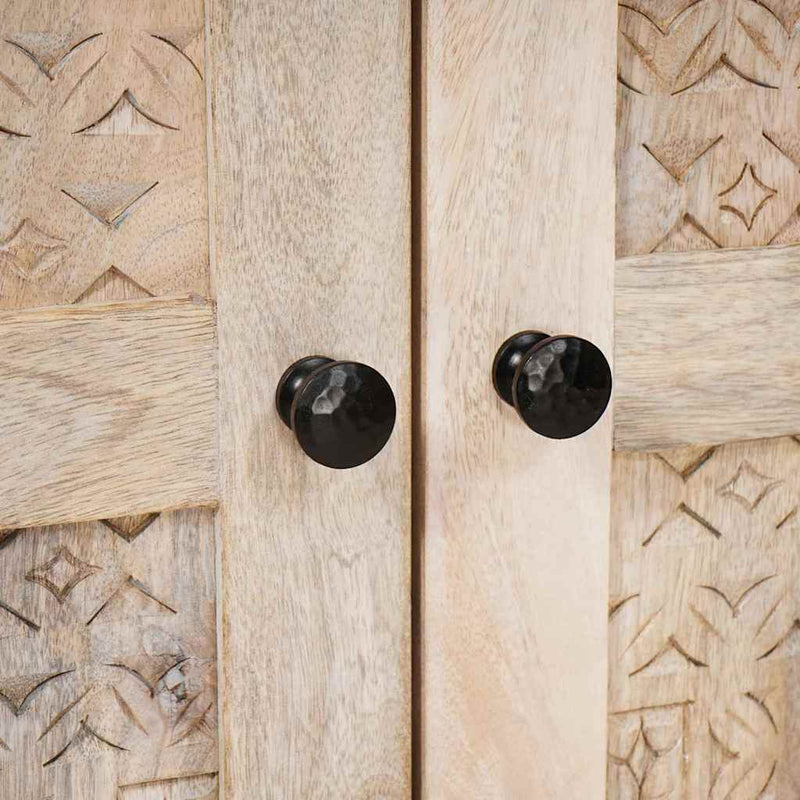 vidaXL Széf 3 pcs Fehér 60 x 33 x 75 cm tömör mangófa