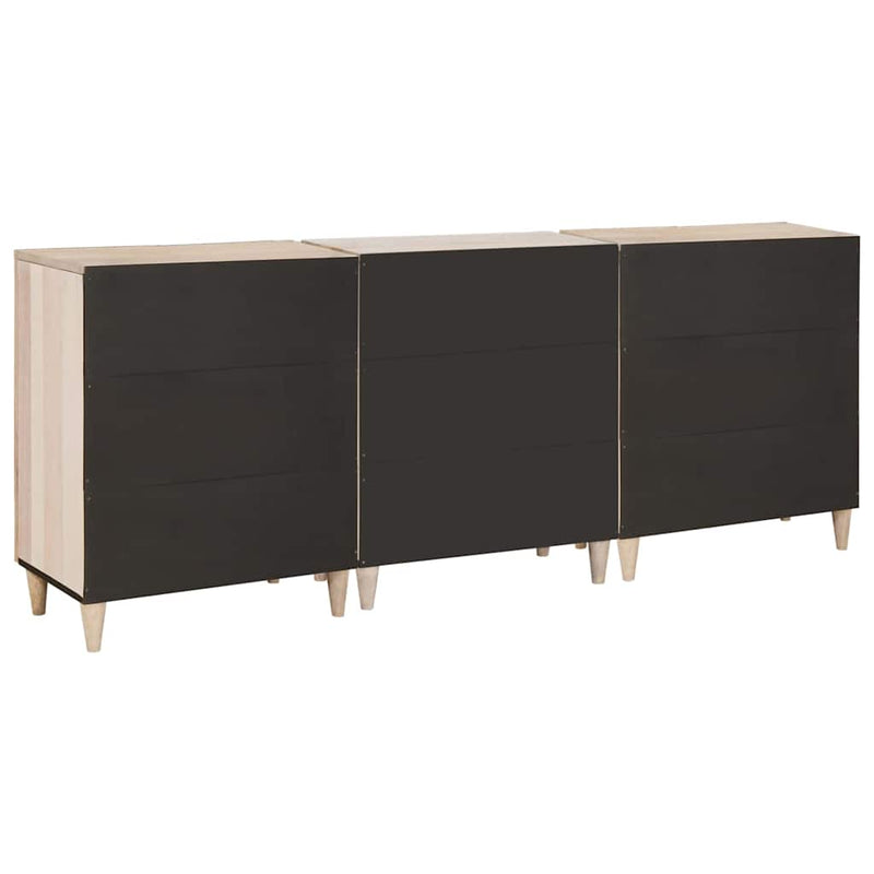 vidaXL Széf 3 pcs Fehér 60 x 33 x 75 cm tömör mangófa