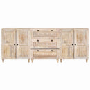 vidaXL Széf 3 pcs Fehér 180 x 33,5 x 75 cm tömör mangófa