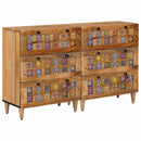 vidaXL Széf 2 pcs Természetes 60 x 33 x 75 cm Tömör Mangófát