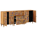 vidaXL Széf 3 pcs Természetes 60 x 33,5 x 75 cm Tömör Mangófát