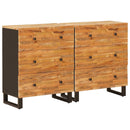 vidaXL Széf 2 pcs Barna 60 x 33 x 75 cm Tömör Mangófát