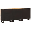 vidaXL Széf 3 pcs Barna 60 x 33 x 75 cm Tömör Mangófát