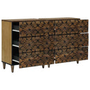 vidaXL Széf 2 pcs Barna 60 x 33,5 x 75 cm Tömör Mangófát
