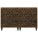 vidaXL Széf 2 pcs Barna 60 x 33,5 x 75 cm Tömör Mangófát