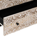 vidaXL Széf 2 pcs Fehér 60 x 33,5 x 75 cm Tömör Mangófát