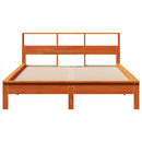 vidaXL viaszbarna tömör fenyőfa ágy matrac nélkül 140 x 190 cm