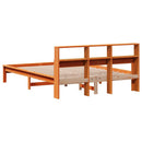 vidaXL viaszbarna tömör fenyőfa ágy matrac nélkül 140 x 190 cm