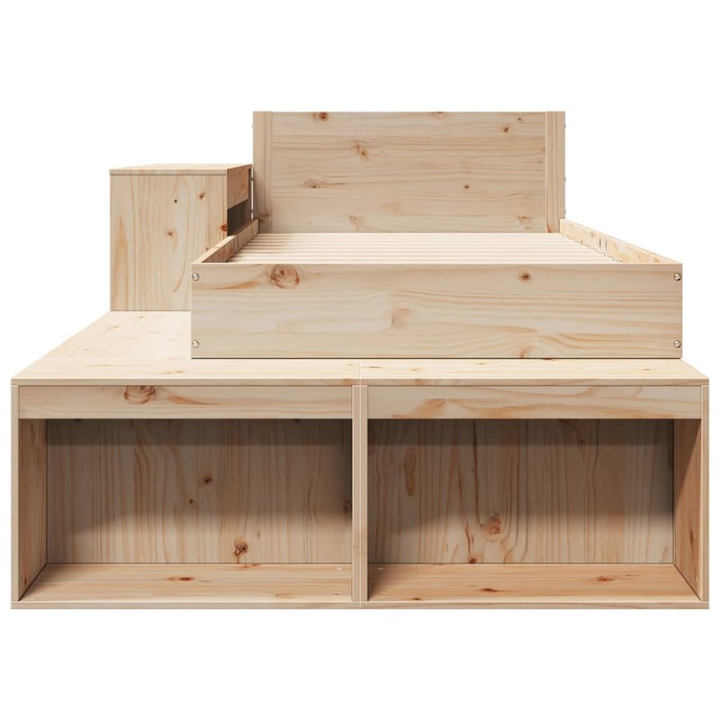 vidaXL tömör fenyőfa ágy matrac nélkül 90 x 200 cm