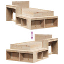 vidaXL tömör fenyőfa ágy matrac nélkül 90 x 200 cm