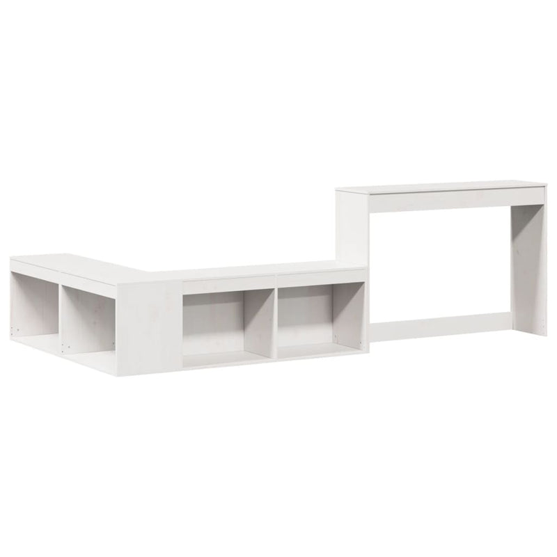 vidaXL fehér tömör fenyőfa ágy matrac nélkül 90 x 200 cm