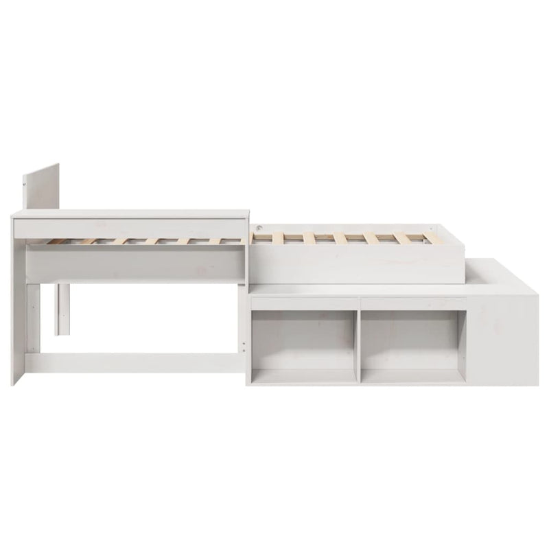 vidaXL fehér tömör fenyőfa ágy matrac nélkül 90 x 200 cm