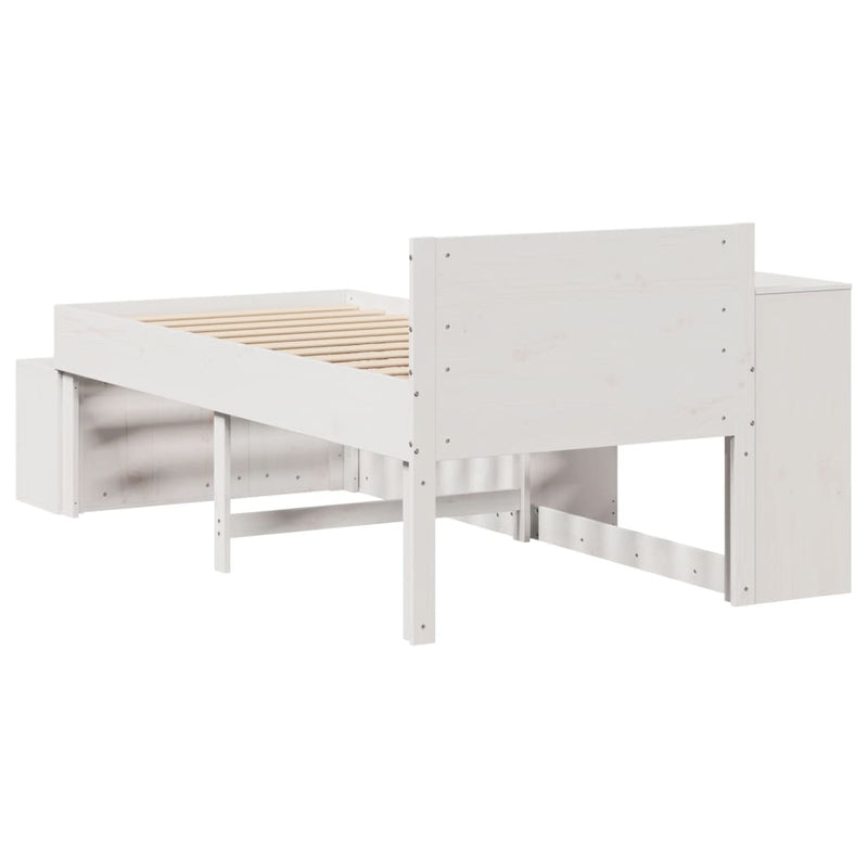 vidaXL fehér tömör fenyőfa ágy matrac nélkül 90 x 200 cm