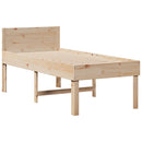 vidaXL tömör fenyőfa ágy matrac nélkül 75 x 190 cm
