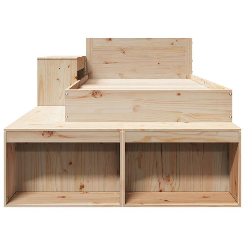 vidaXL tömör fenyő ágykeret matrac nélkül 80 x 200 cm