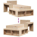 vidaXL tömör fenyő ágykeret matrac nélkül 80 x 200 cm