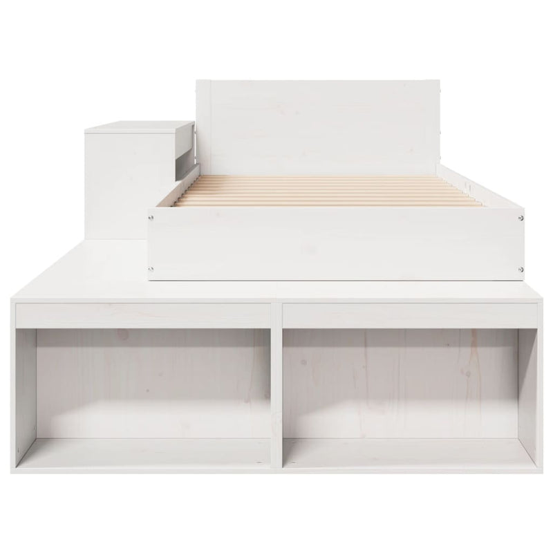 vidaXL fehér tömör fenyő ágykeret matrac nélkül 80 x 200 cm