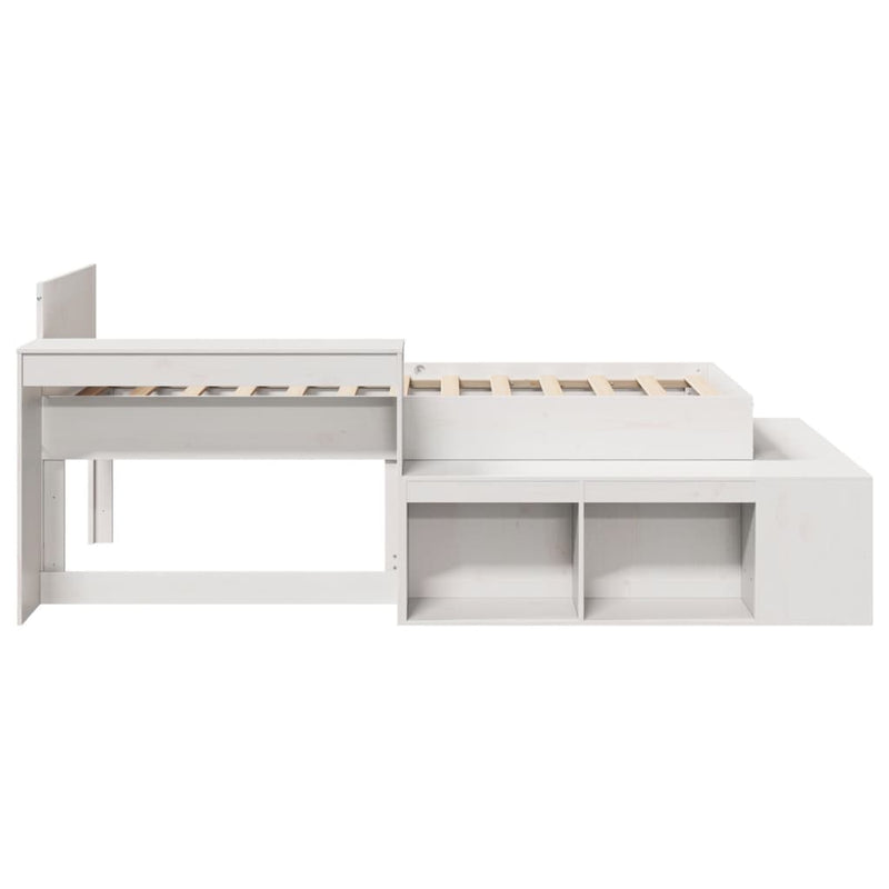 vidaXL fehér tömör fenyő ágykeret matrac nélkül 80 x 200 cm