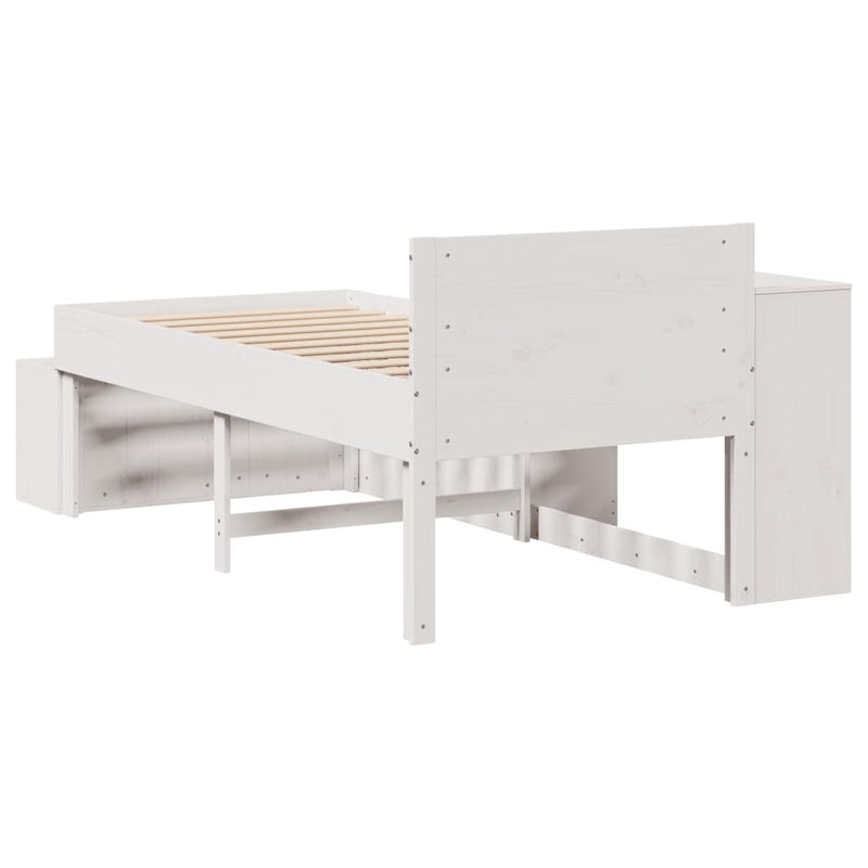 vidaXL fehér tömör fenyő ágykeret matrac nélkül 80 x 200 cm