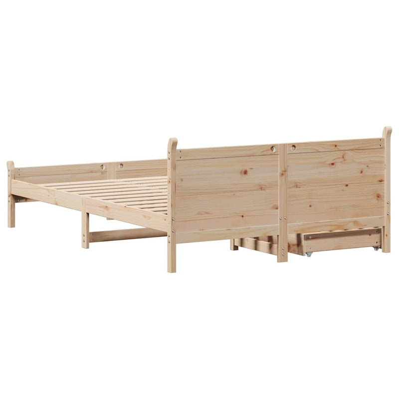 vidaXL tömör fenyőfa ágy matrac nélkül 140 x 200 cm