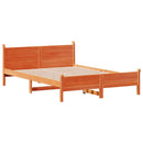 vidaXL viaszbarna tömör fenyőfa ágy matrac nélkül 120 x 190 cm