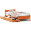 vidaXL viaszbarna tömör fenyőfa ágy matrac nélkül 75 x 190 cm