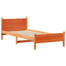 vidaXL viaszbarna tömör fenyőfa ágy matrac nélkül 75 x 190 cm