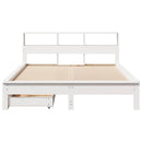 vidaXL fehér tömör fenyőfa könyvespolcos ágy matrac nélkül 140x190 cm