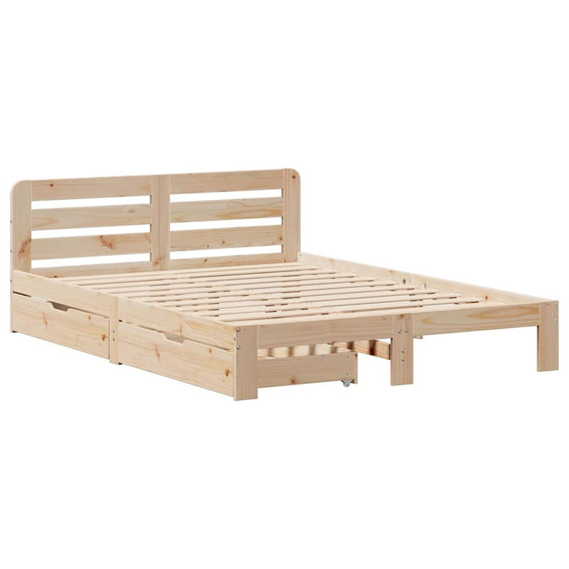 vidaXL tömör fenyőfa ágy matrac nélkül 160 x 200 cm