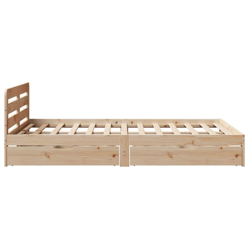 vidaXL tömör fenyőfa ágy matrac nélkül 160 x 200 cm