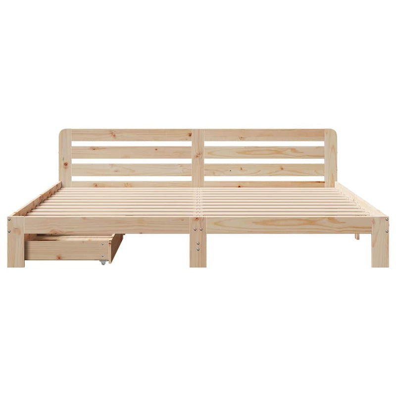 vidaXL tömör fenyőfa ágy matrac nélkül 200 x 200 cm