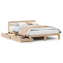 vidaXL tömör fenyőfa ágy matrac nélkül 135 x 190 cm