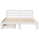vidaXL fehér tömör fenyőfa ágy matrac nélkül 140x190 cm