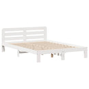 vidaXL fehér tömör fenyőfa ágy matrac nélkül 140x190 cm