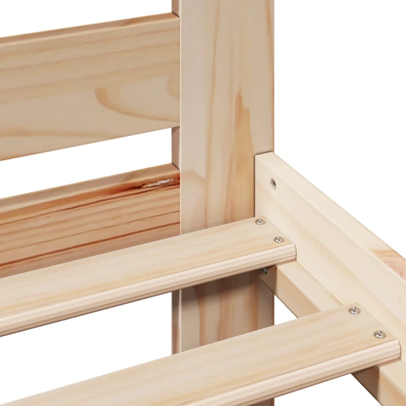 vidaXL tömör fenyőfa ágy matrac nélkül 150x200 cm