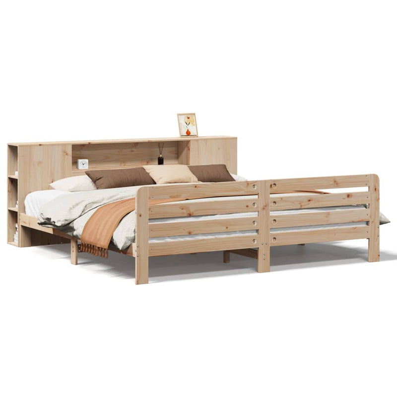 vidaXL tömör fenyőfa ágy matrac nélkül 200 x 200 cm