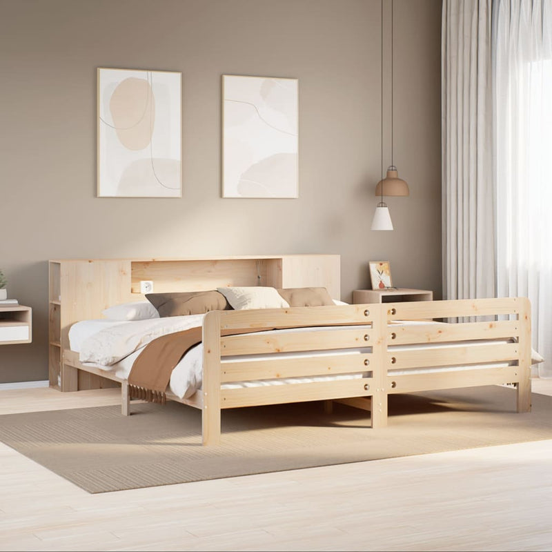 vidaXL tömör fenyőfa ágy matrac nélkül 200 x 200 cm