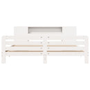 vidaXL fehér tömör fenyőfa ágy matrac nélkül 200 x 200 cm