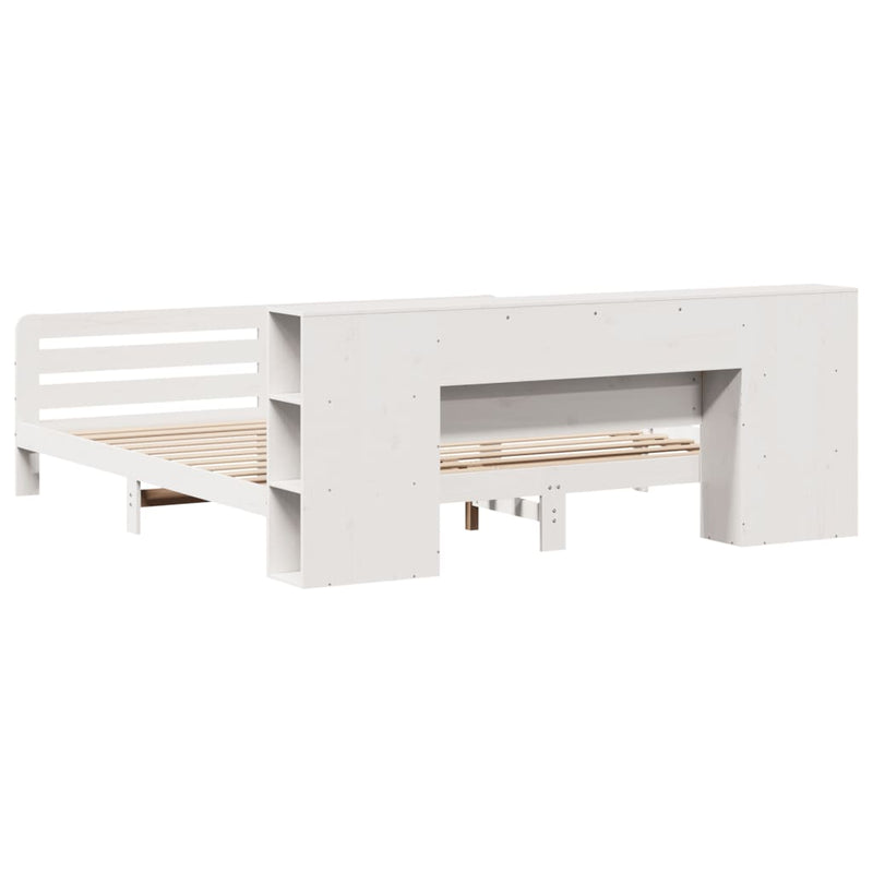 vidaXL fehér tömör fenyőfa ágy matrac nélkül 200 x 200 cm