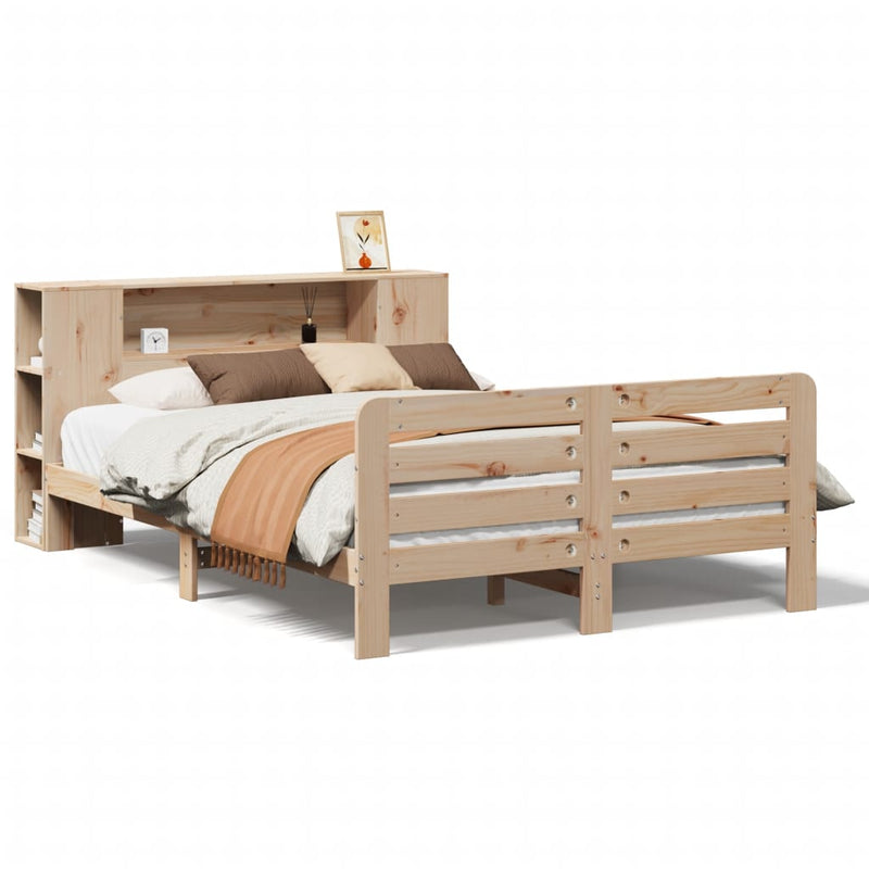vidaXL tömör fenyőfa ágy matrac nélkül 140 x 190 cm